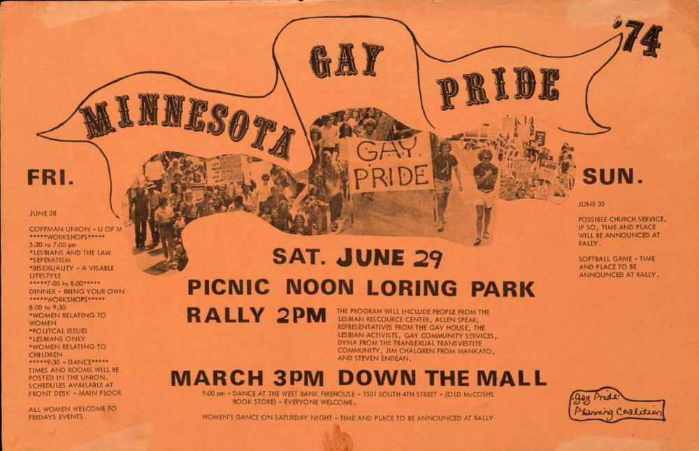 Minnesota Gay Pride poster 1974