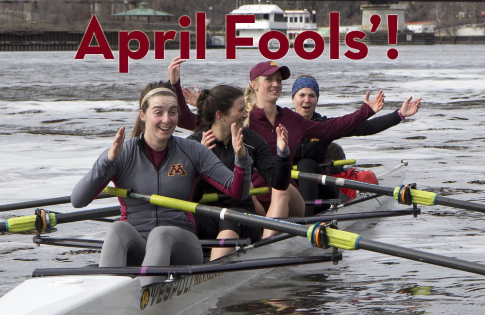 Rowing team gesturing