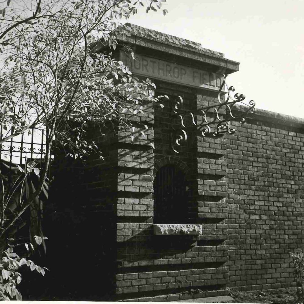 Northrop Field ticket booth, 1957.