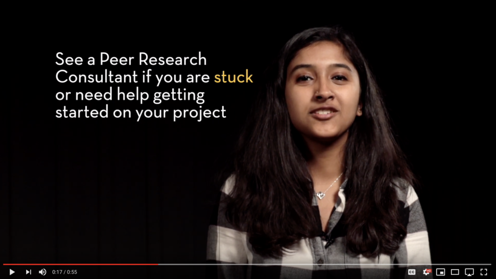 A Peer Research Consultant with a text about the program.