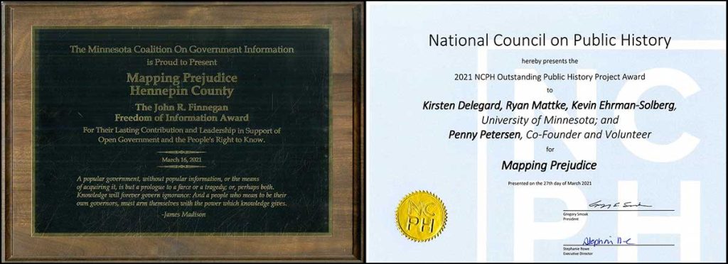 Mapping Prejudice awards