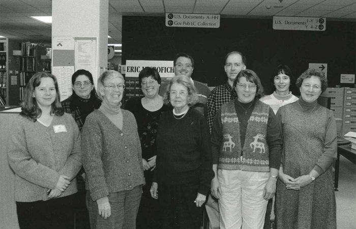 GovPubsDept2002 Gov Pubs staff from 2002. Julie Casey, who led the team at that time, is third from left.