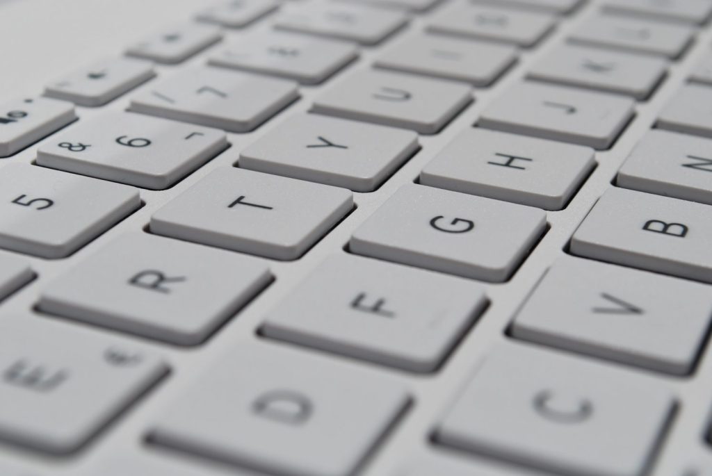 Close up photo of computer keyboard
