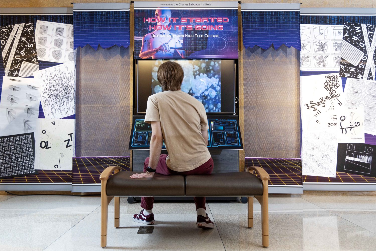 A student worker poses for a portrait at Elmer L. Andersen Library on Thursday, Aug. 3, 2023. (Photo/Adria Carpenter)