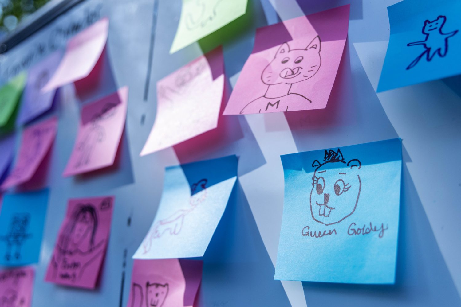Students draw pictures of gopher's for a prize during Welcome Week. (Photo/Adria Carpenter)