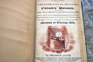 Not all books make it into the exhibit, like this one on Culinary Poisons.