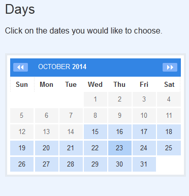 Doodle calendar screenshot