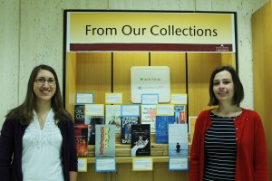 Pictured are exhibit co-creators Kaia Sievert and Danika Stegeman. Not pictured: Becky Adamski, Elena Carrillo, and Malaika Grant.