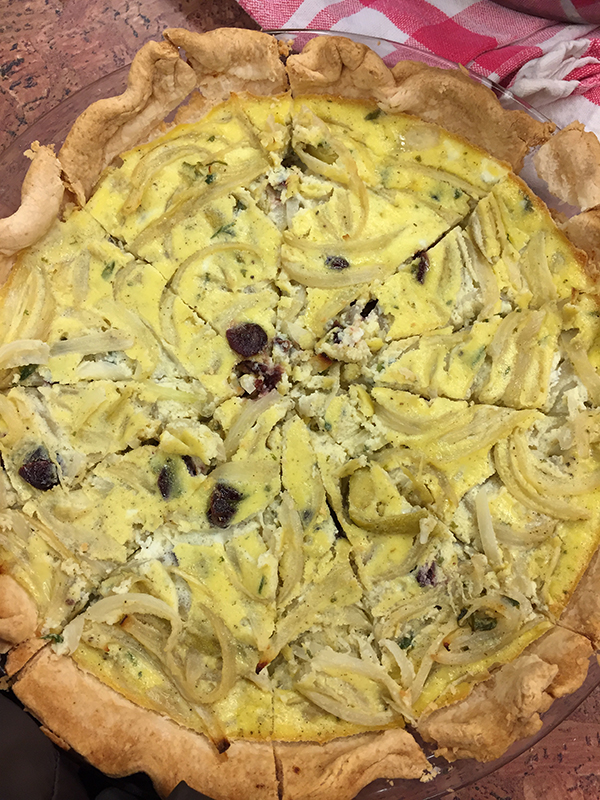 Medieval English onion and cheese pie
