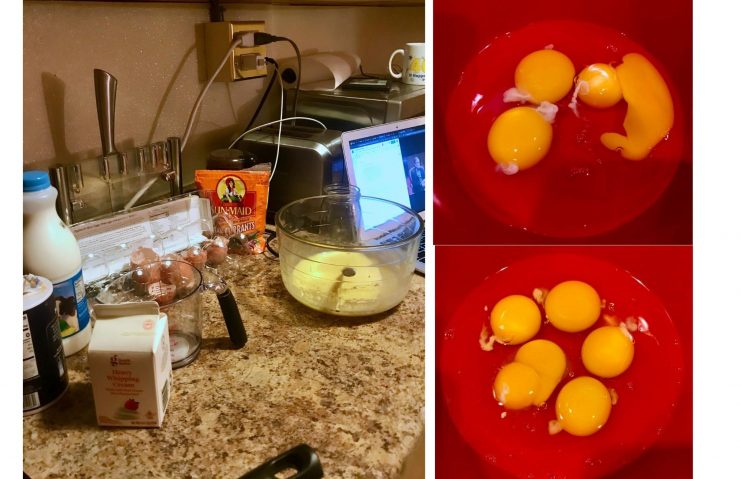 Two approaches to preparing cheesecake batter.