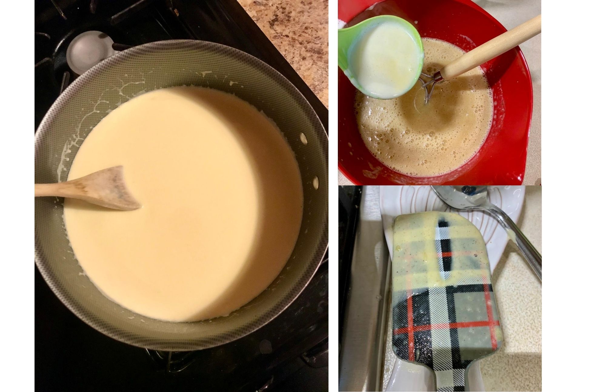 Final prepared cheesecake batters.