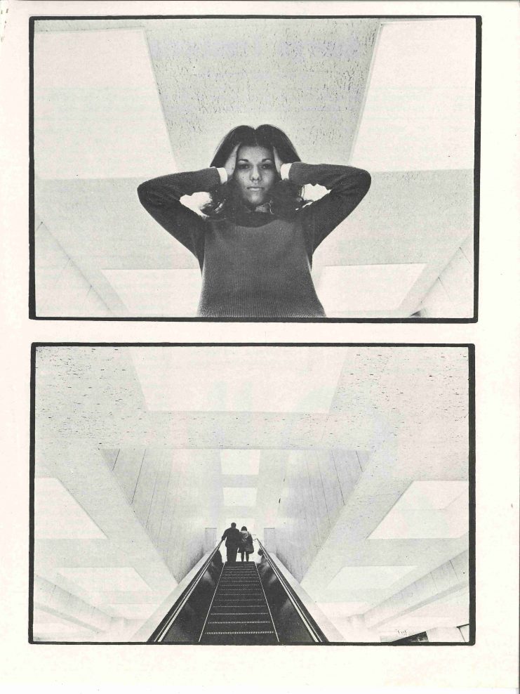 Random Magazine photo essay “Lost in Space: Impressions of Wilson Library; A Photo Essay by Richard Olsenius,” 1970.