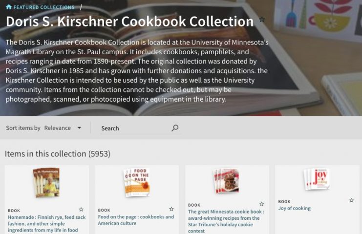 Image of the KIrschner Cookbook Collection Page