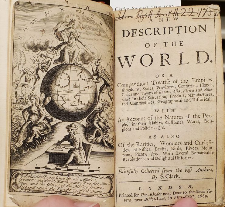 Title page, showing owner's signature at top of page.