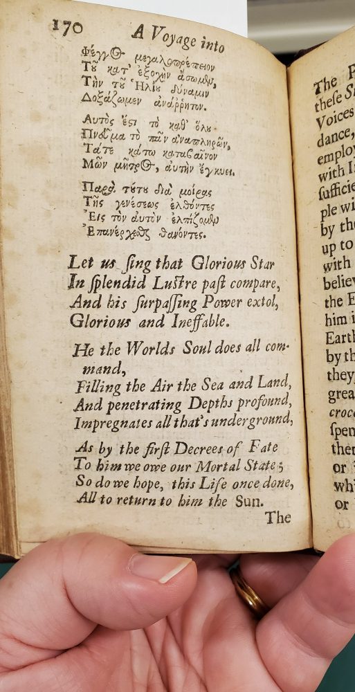 Image of text: poem in Greek and English.