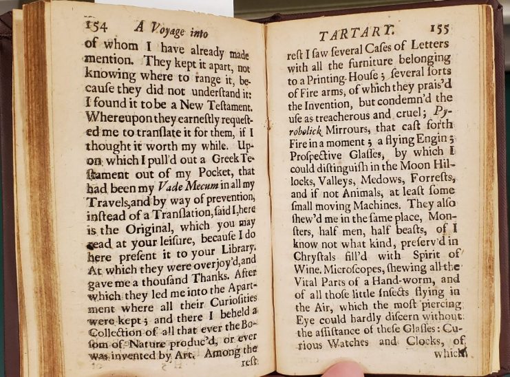 Text image concerning the New Testament and curiosities.
