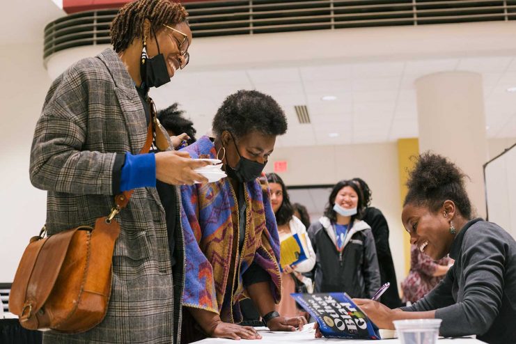 Zakiya Dalila Harris at the post-event book signing. 