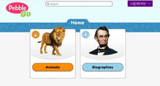 PebbleGo Home page