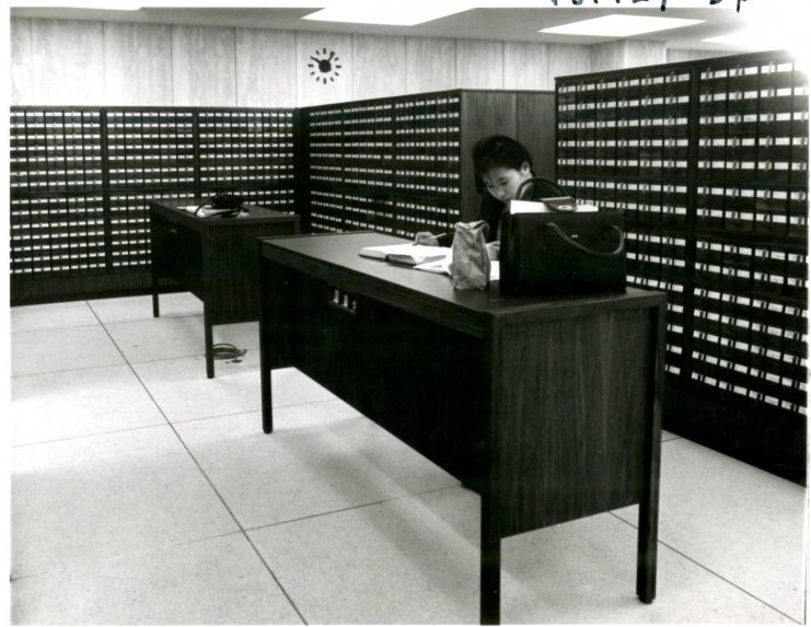 Wilson Library card catalog, 1968, http://purl.umn.edu/226242