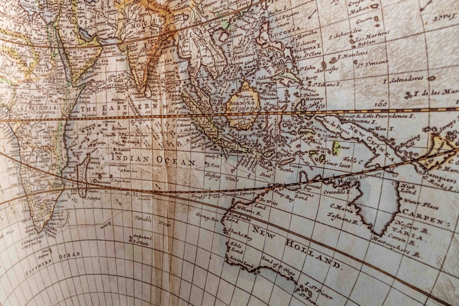 "A New and Correct Map of the World, Laid Down According to the Newest Discoveries and from the most Exact Observations," by Herman Moll, photographed on Friday, October 6, 2023. (Photo/Adria Carpenter)