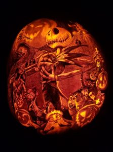 A Jack-O-Lantern of "The Nightmare Before Christmas." Courtesy of Justin Boeser (@justingregoryyy)