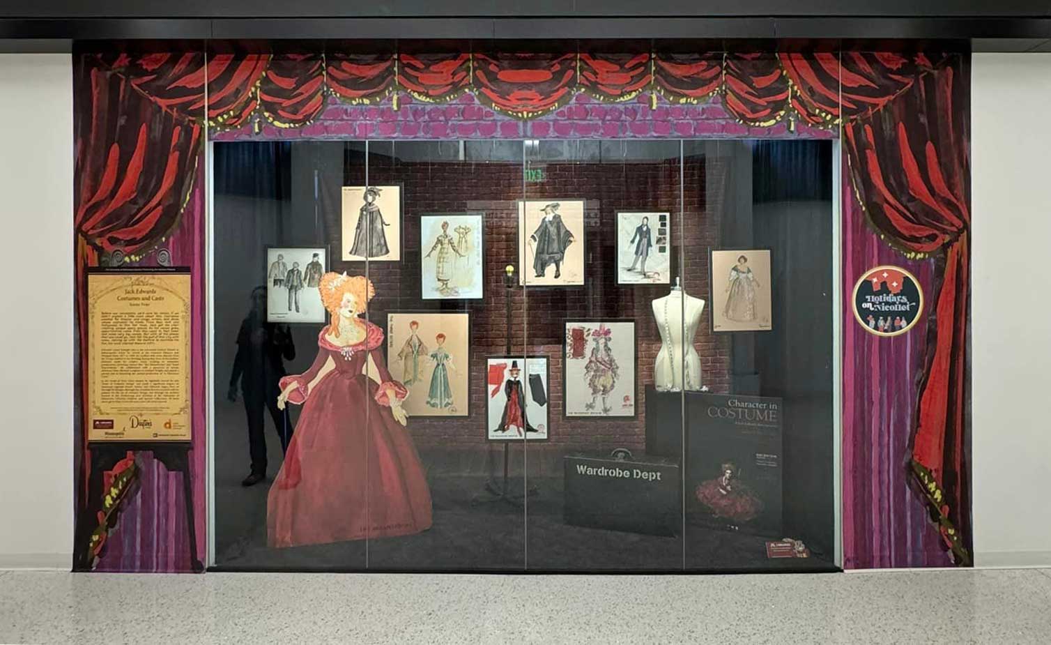 Historic holiday window display at the Dayton's Skyway downtown Minneapolis.