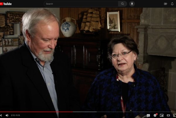 Secrets of the Archives with Tim Johnson at left and Maggie Ragnow.