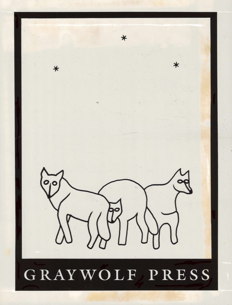 Negative of the classic Graywolf Press logo used for printing posters.