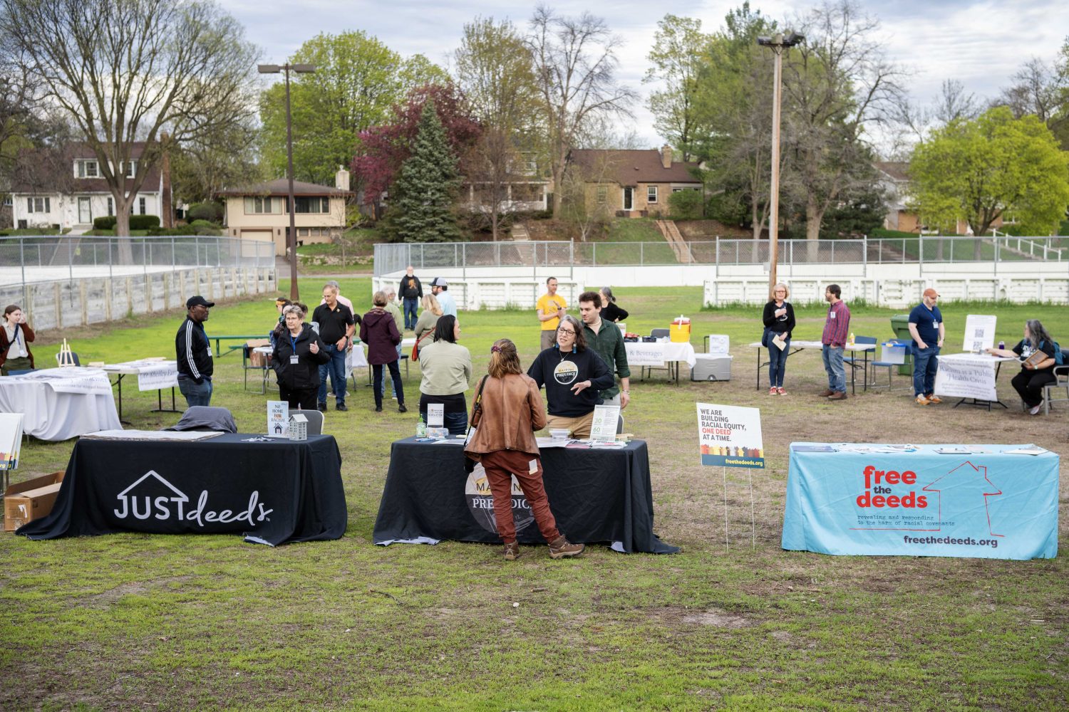 Attendees celebrate Shelley Day, learn about the history of Sanborn Park and of racial covenants in Robbinsdale, on Friday, May 3, 2024. (Photo/Adria Carpenter)
