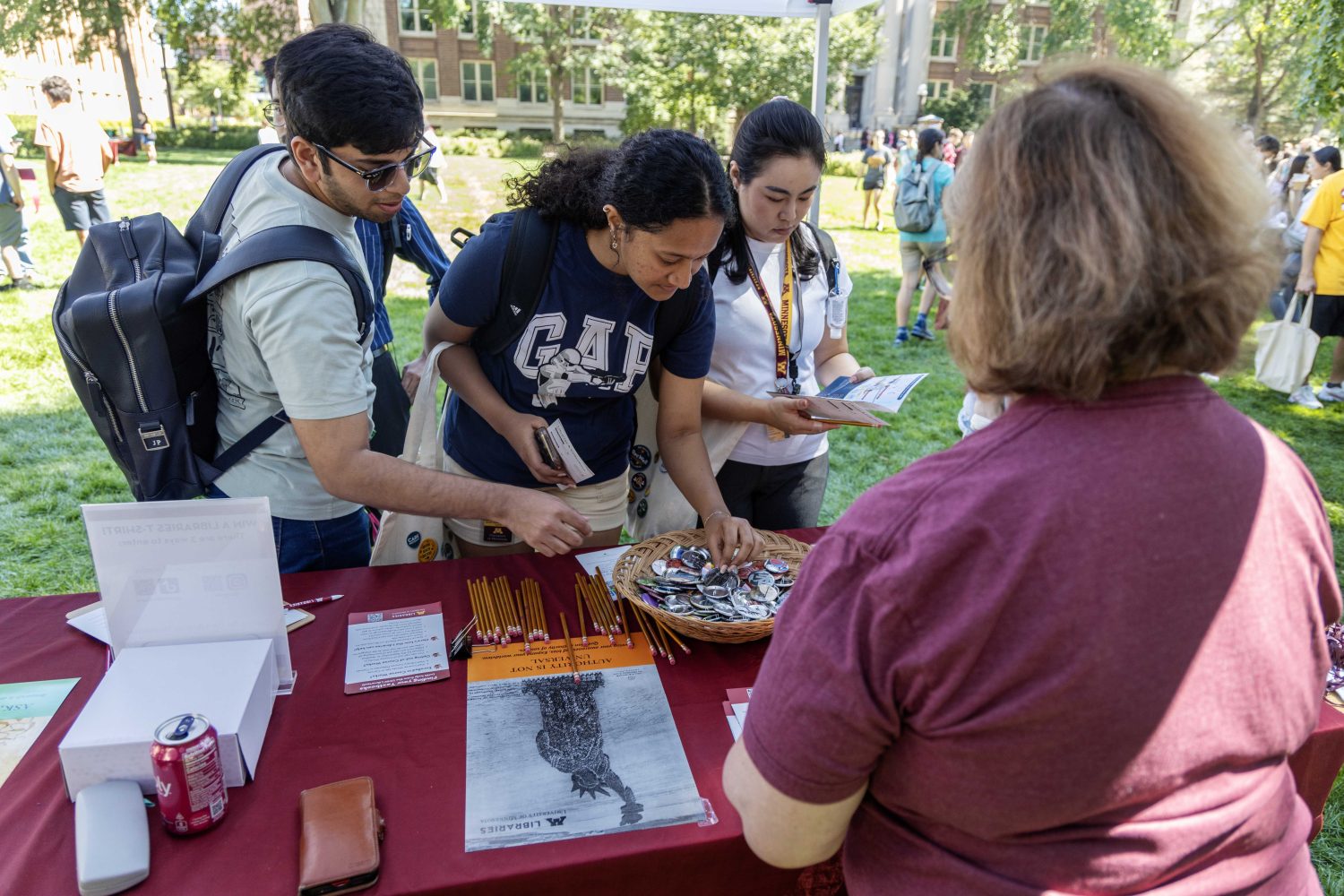 Students spin the wheel and complete a challenge for a prize during Welcome Week on Friday, August 30, 2024. (Photo/Adria Carpenter)