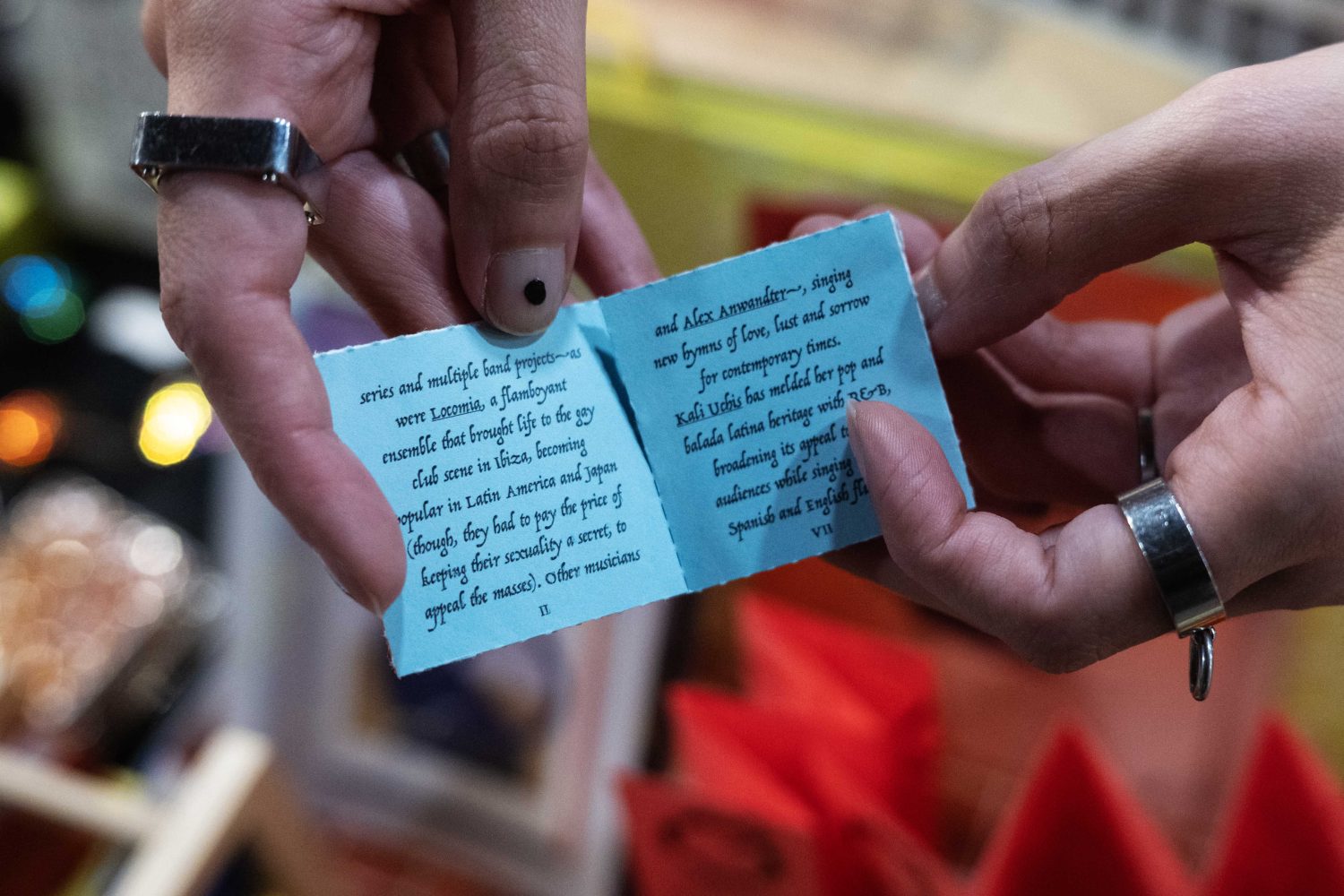 Words are Objects displays zines during the Midwest Queer and Trans Zine Fest, on Saturday, October 19, 2024. (Photo/Adria Carpenter)