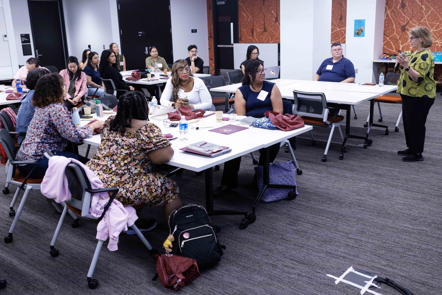 Dean Lisa German speaks to the Minnesota Institute cohort at the Health Sciences Library, on Monday, July 22, 2024. (Photo/Adria Carpenter)