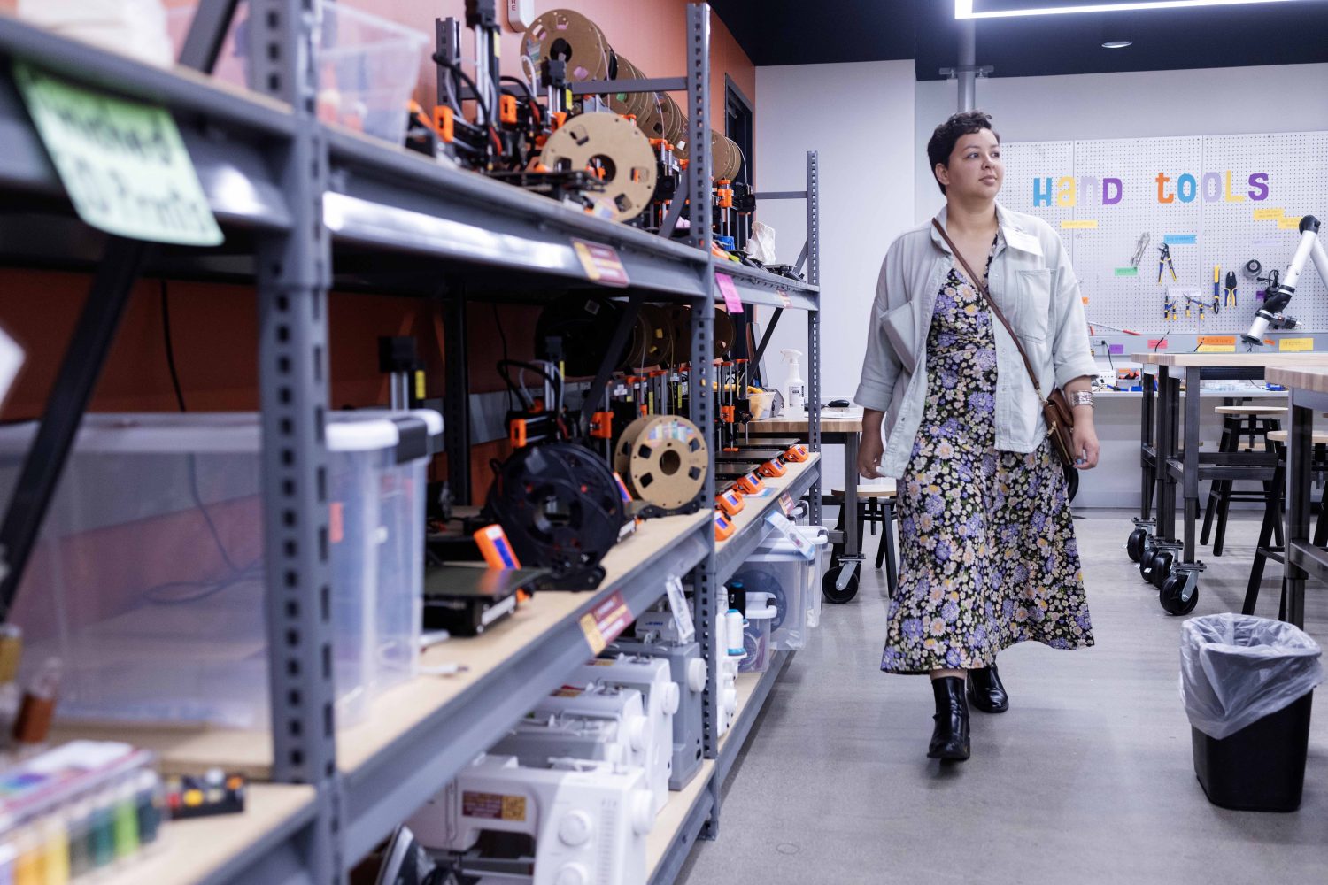 The Minnesota Institute cohort tours the Makerspace at the Health Sciences Library, on Monday, July 22, 2024 (Photo/Adria Carpenter)