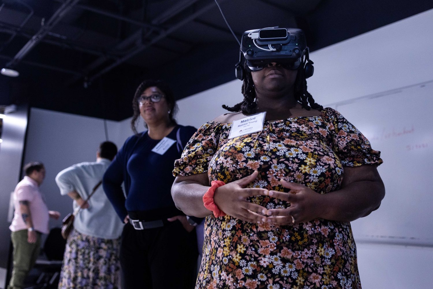 The Minnesota Institute cohort tours the Virtual Reality Studio at the Health Sciences Library, on Monday, July 22, 2024 (Photo/Adria Carpenter)