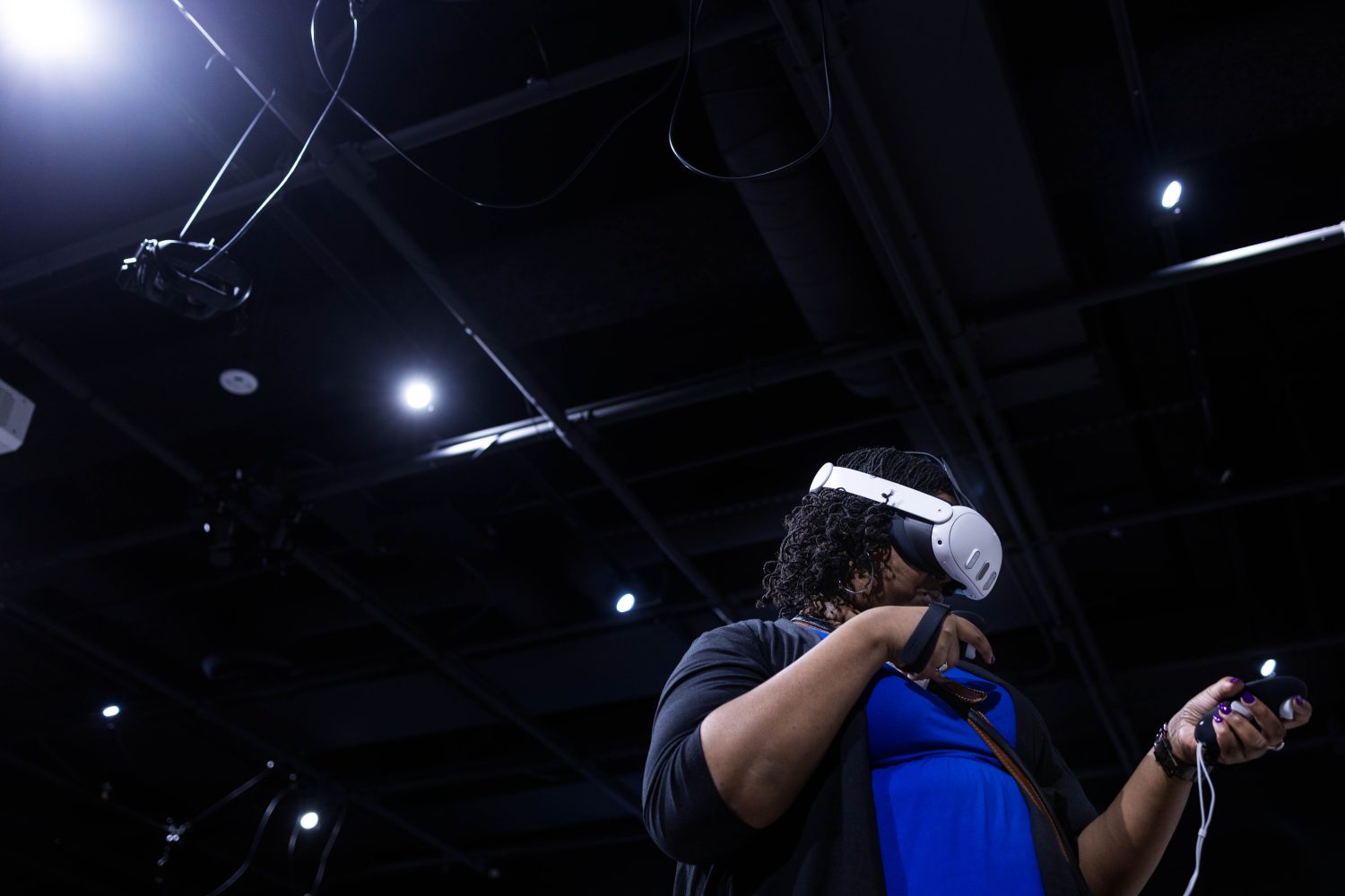 The Minnesota Institute cohort tours the Virtual Reality Studio at the Health Sciences Library, on Monday, July 22, 2024 (Photo/Adria Carpenter)