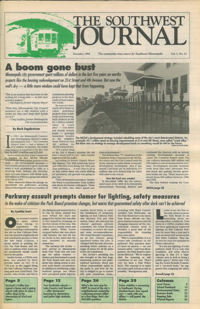 "A boom gone bust" by Mark Engebretson, published in the Southwest Journal.