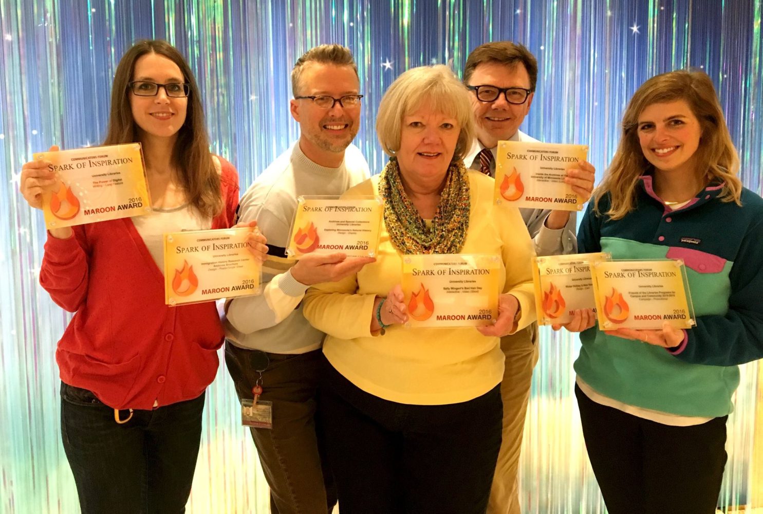 Libraries' staff pose for a picture in 2016.
