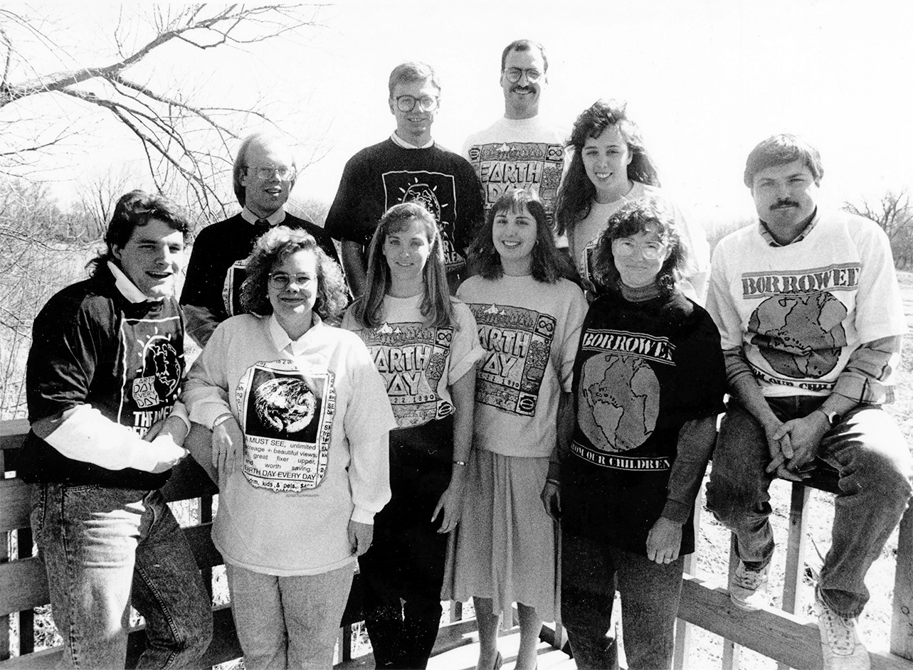 The staff of Lillie Suburban News pose for picture in 1990.