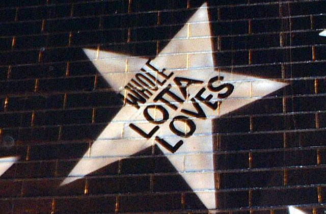 The Whole Lotta Loves' star on First Avenue and 7th St. Entry.