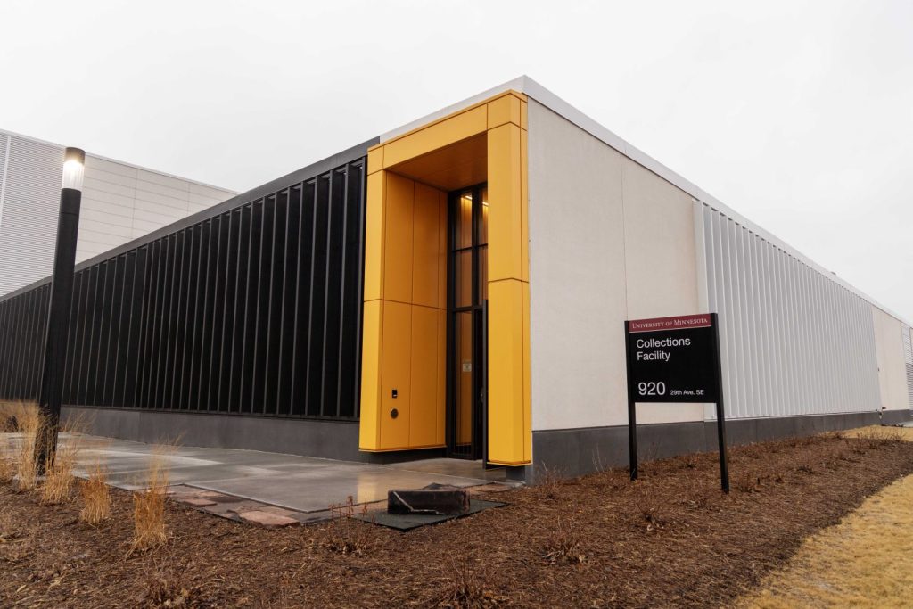 The exterior of the new off-site collections facility, on Tuesday, March 4, 2025, in Minneapolis. (Photo/Adria Carpenter)