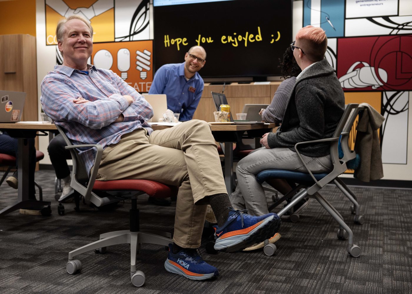 Shane Nackerud, the Director of Affordable Learning and Open Education, attends the Creators Showcase on April 14, 2025. (Photo/Adria Carpenter)