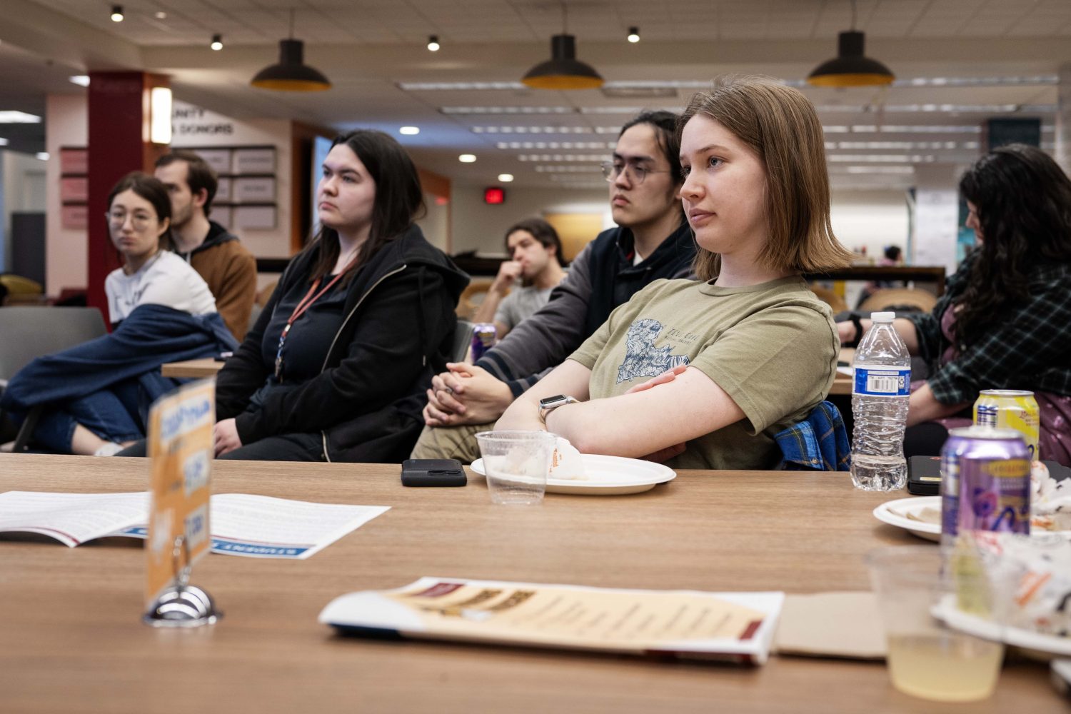 Students watch presentations at the Creators Showcase on April 14, 2025. (Photo/Adria Carpenter)