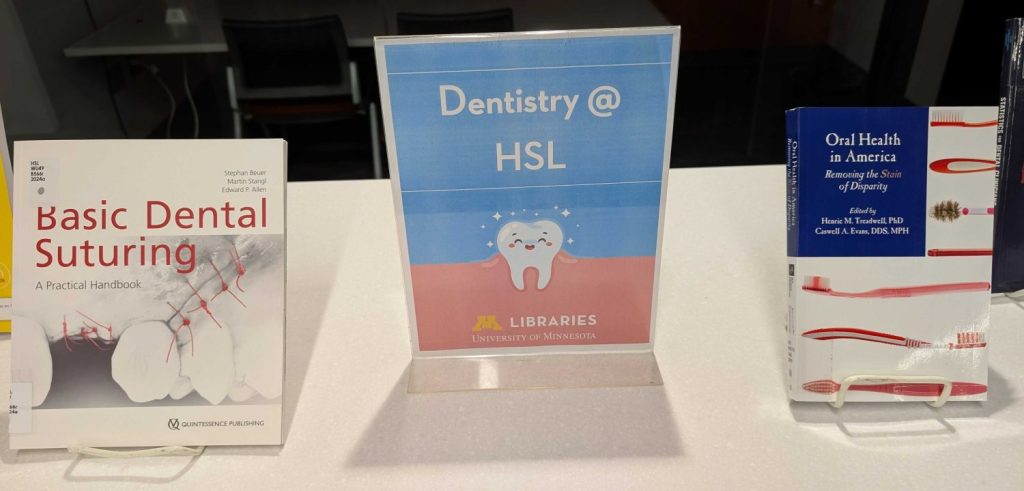 July 2025 HSL monthly book display on dentistry