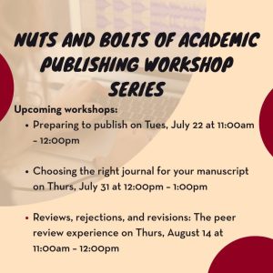 Logo - list of academic publishing workshops