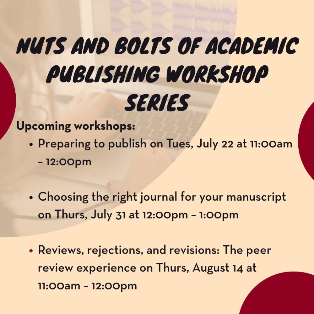 Logo - list of academic publishing workshops