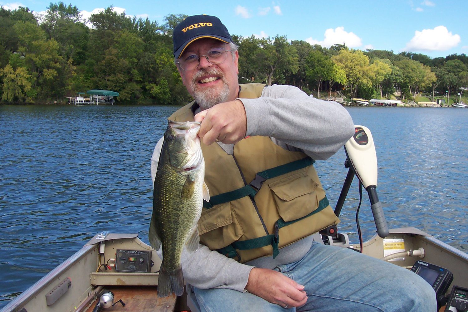 Tim Johnson fishing on a lake.