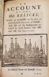 Printed title page, with woodblock image of a city full of church spires.