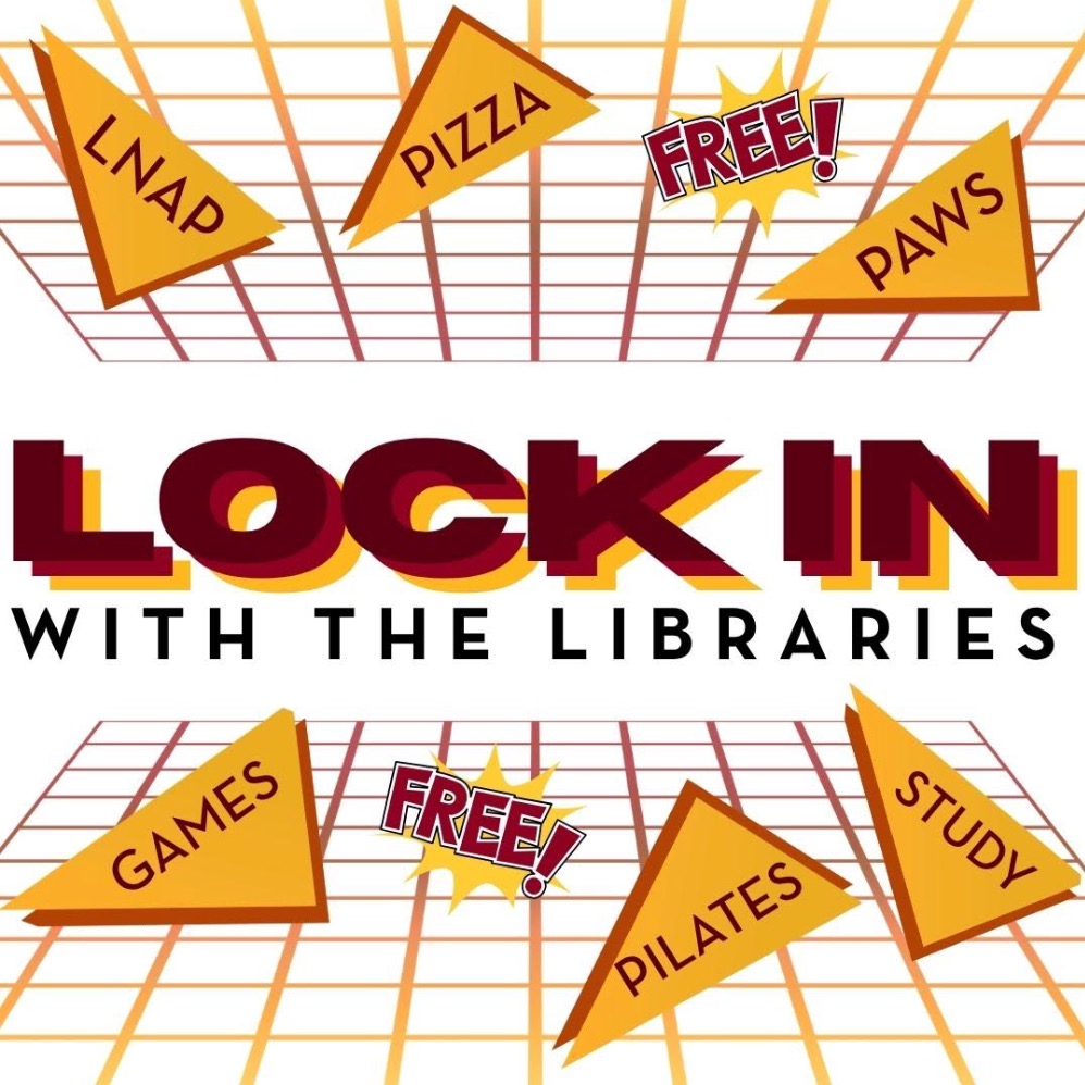 Lock in with the Libraries logo