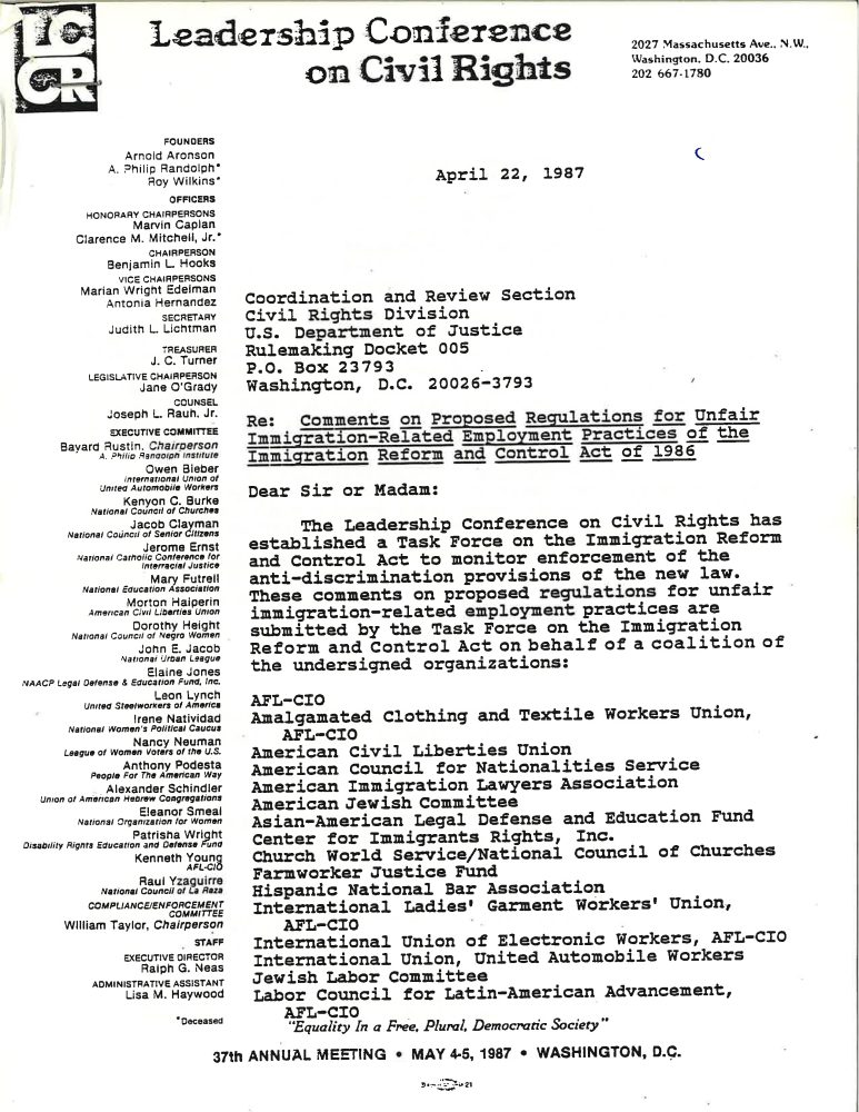 Letter from the archives